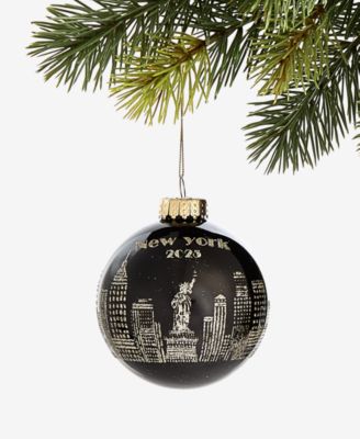 Holiday Lane - New York City Skyline On Black Ornament