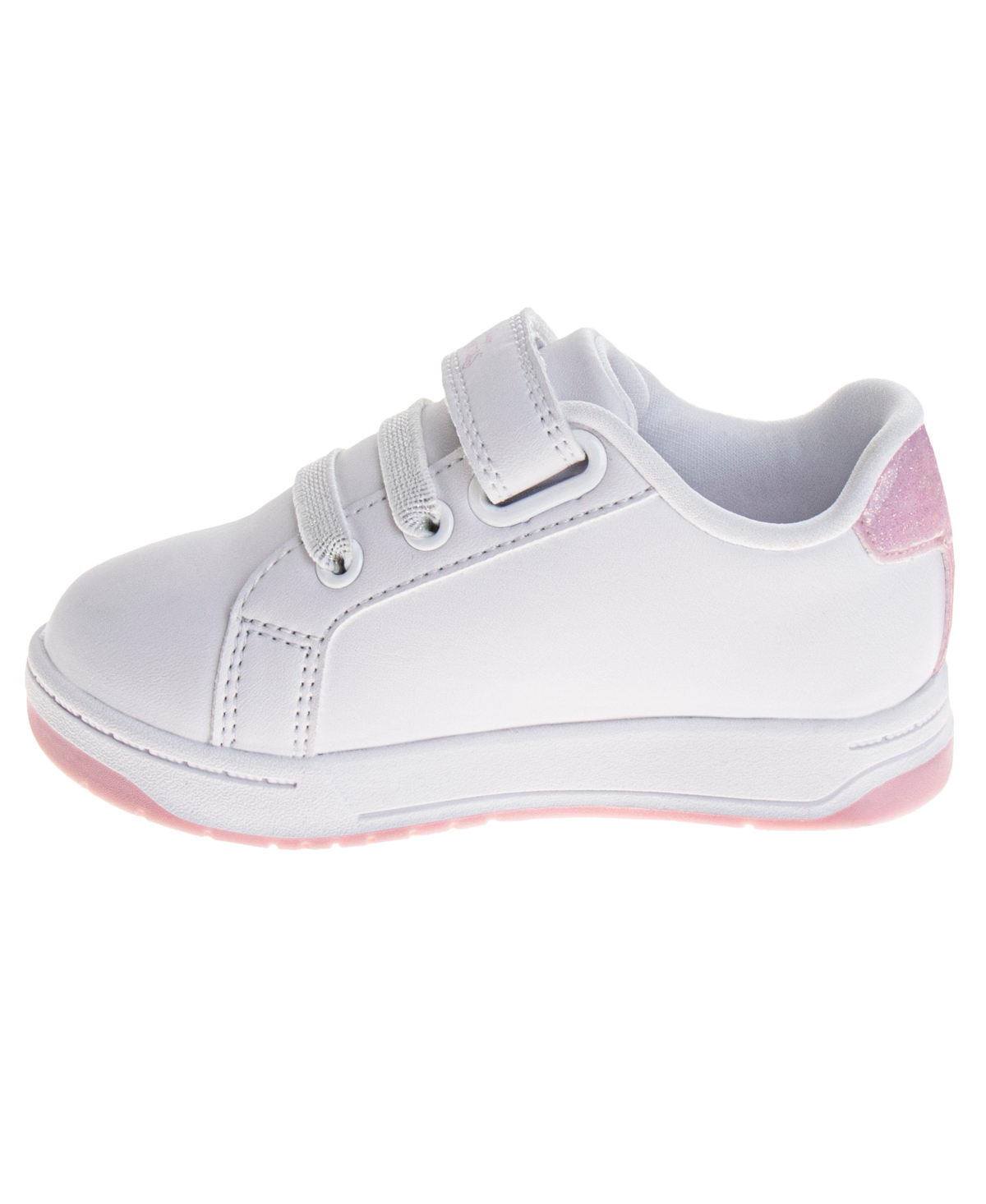 Disney Toddler Girls Princess Hook And Loop Sneakers In White