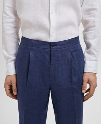 Men's Salerno Linen Slim-Fit Suit Pants