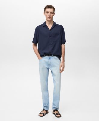 MANGO - Men's Lyocell Pocketed Shirt