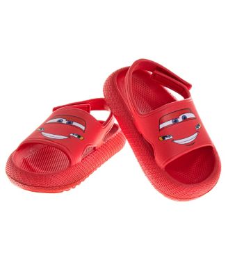 Toddler Boys Cars Lightning McQueen Hook and Loop Backstrap Slides