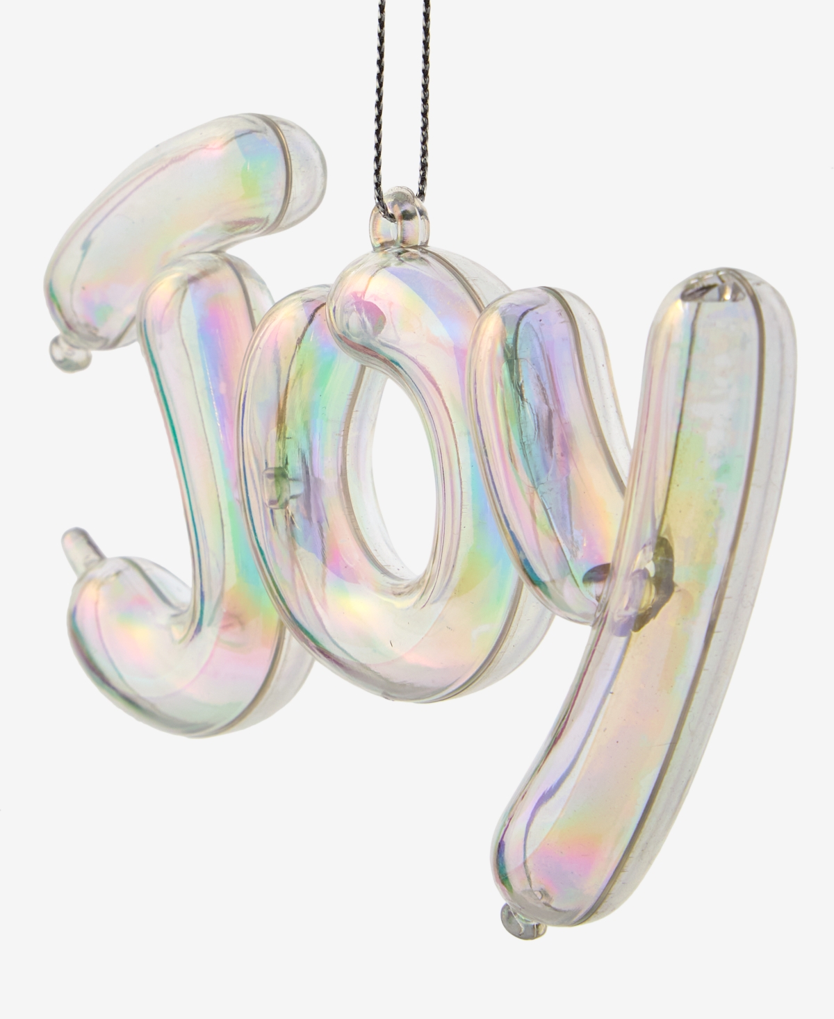 Holiday Lane Pastel Shine Iridescent Joy Ornament, Macy's Exclusive In Transparent