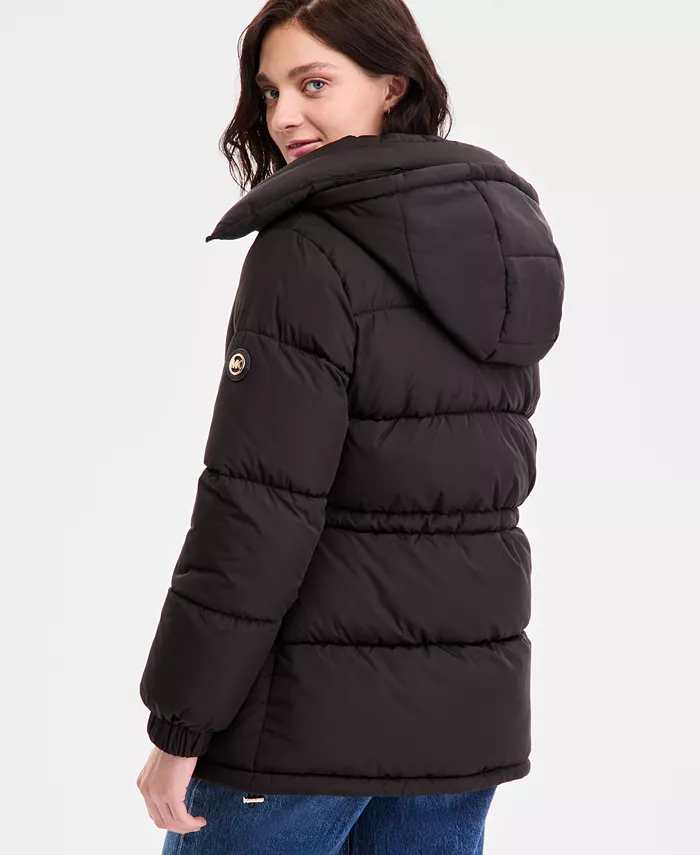 Women's Hooded Anorak Puffer Coat - thumbnail 2