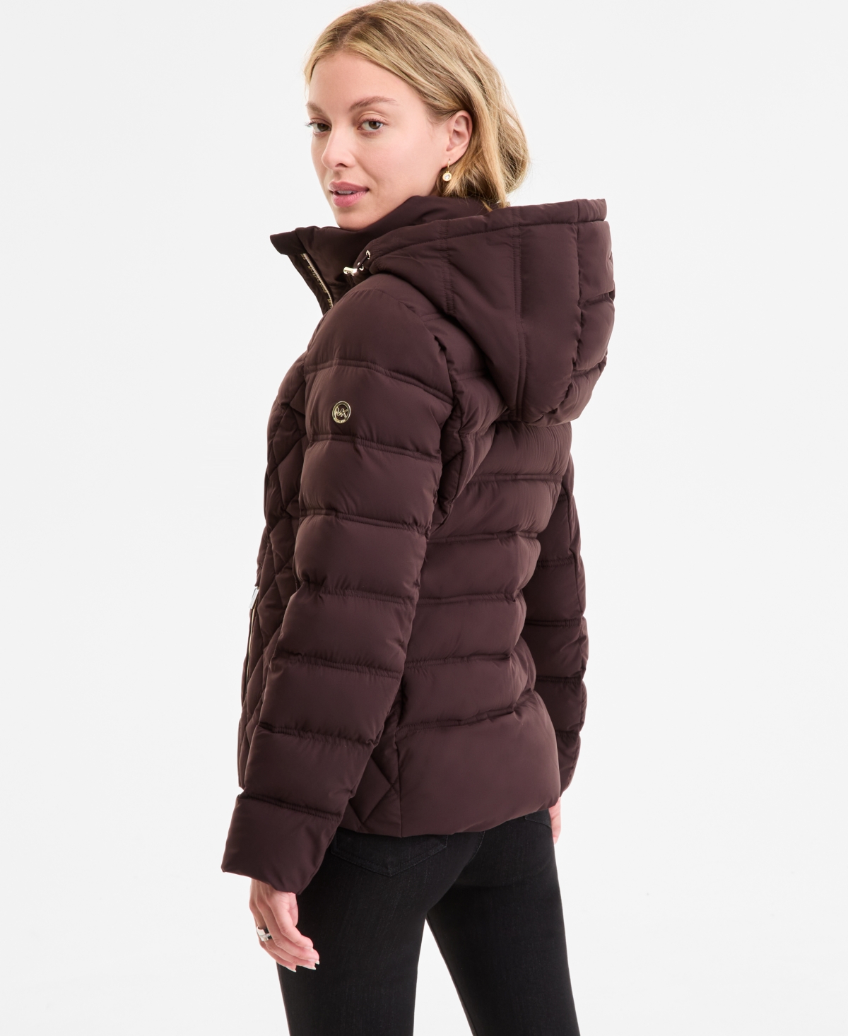 Michael Kors Michael  Women's Hooded Packable Puffer Coat, Exclusively At Macy's In Brown