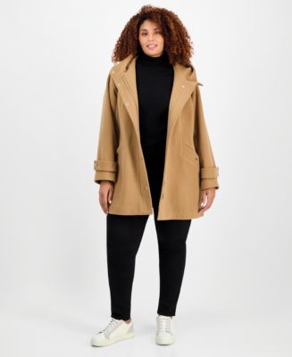 Michael Kors Plus Size Hooded Coat, Exclusively at Macy's - Macy's