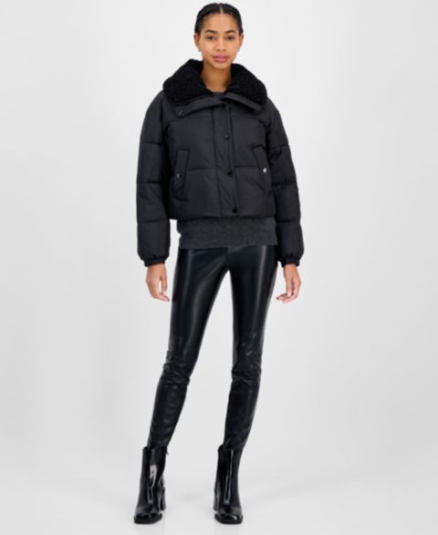 Женские куртки MICHAEL Michael Kors Michael Kors Women's Faux-Fur-Collar Puffer Coat