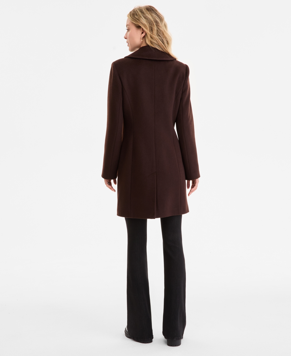 Michael Kors Michael  Women's Collared Button-front Coat, Exclusively At Macy's In Brown