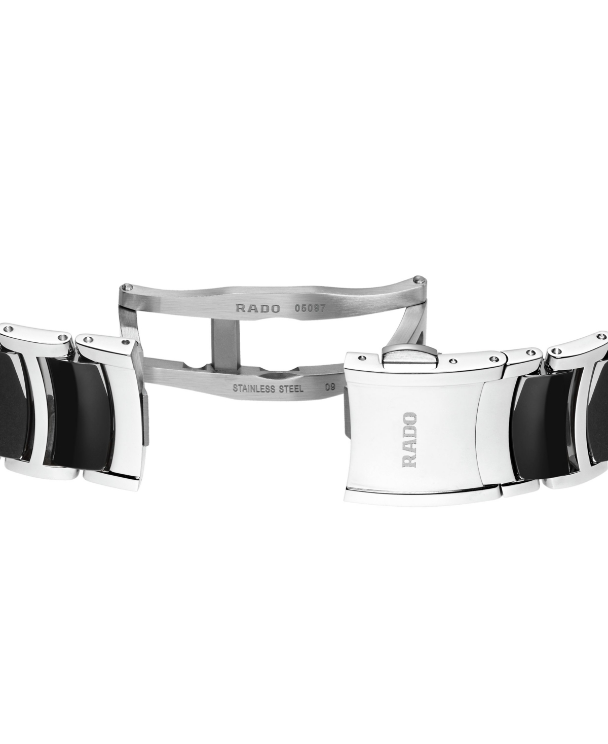 Rado Unisex Swiss Chronograph Centrix Black Ceramic & Stainless Steel Bracelet Watch 41mm