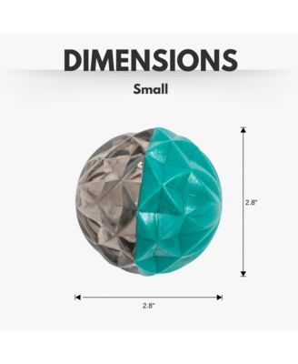 Geometric Design Textured Ball Dog Chew Toy – Small
