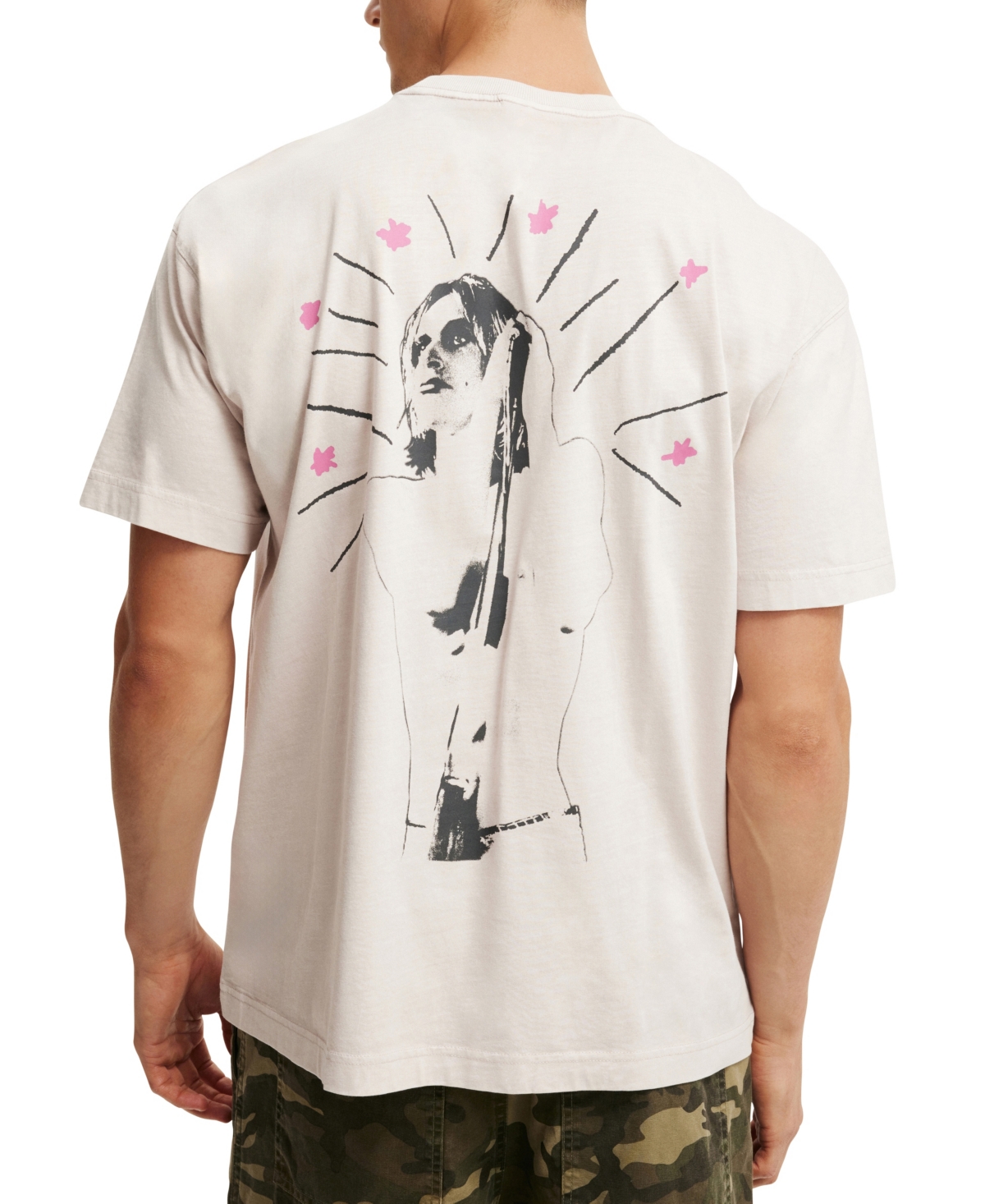COTTON ON MEN'S BOX FIT PREMIUM MUSIC T-SHIRT 