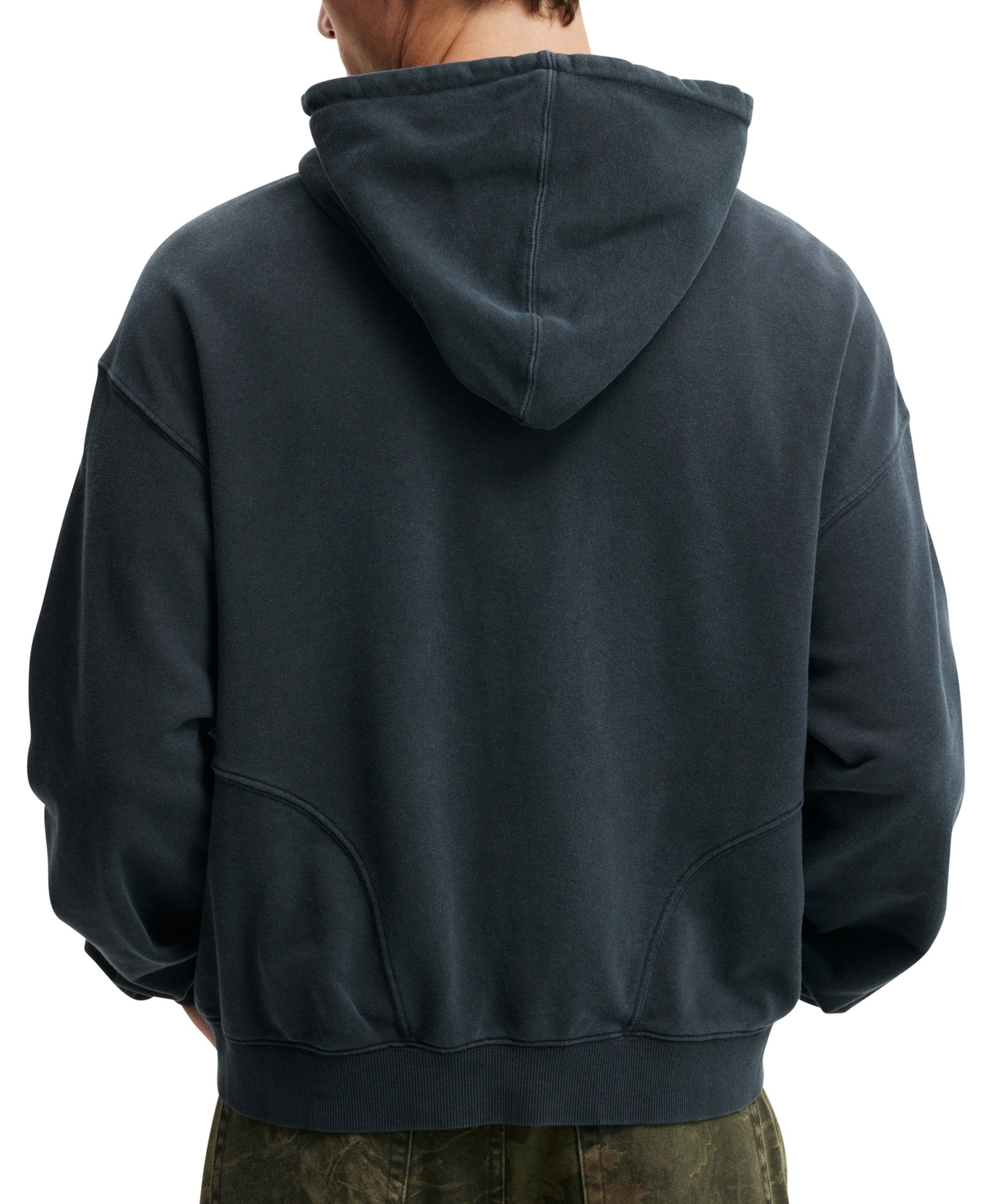 Shop Cotton On Men's Cropped Zip Up Hoodie