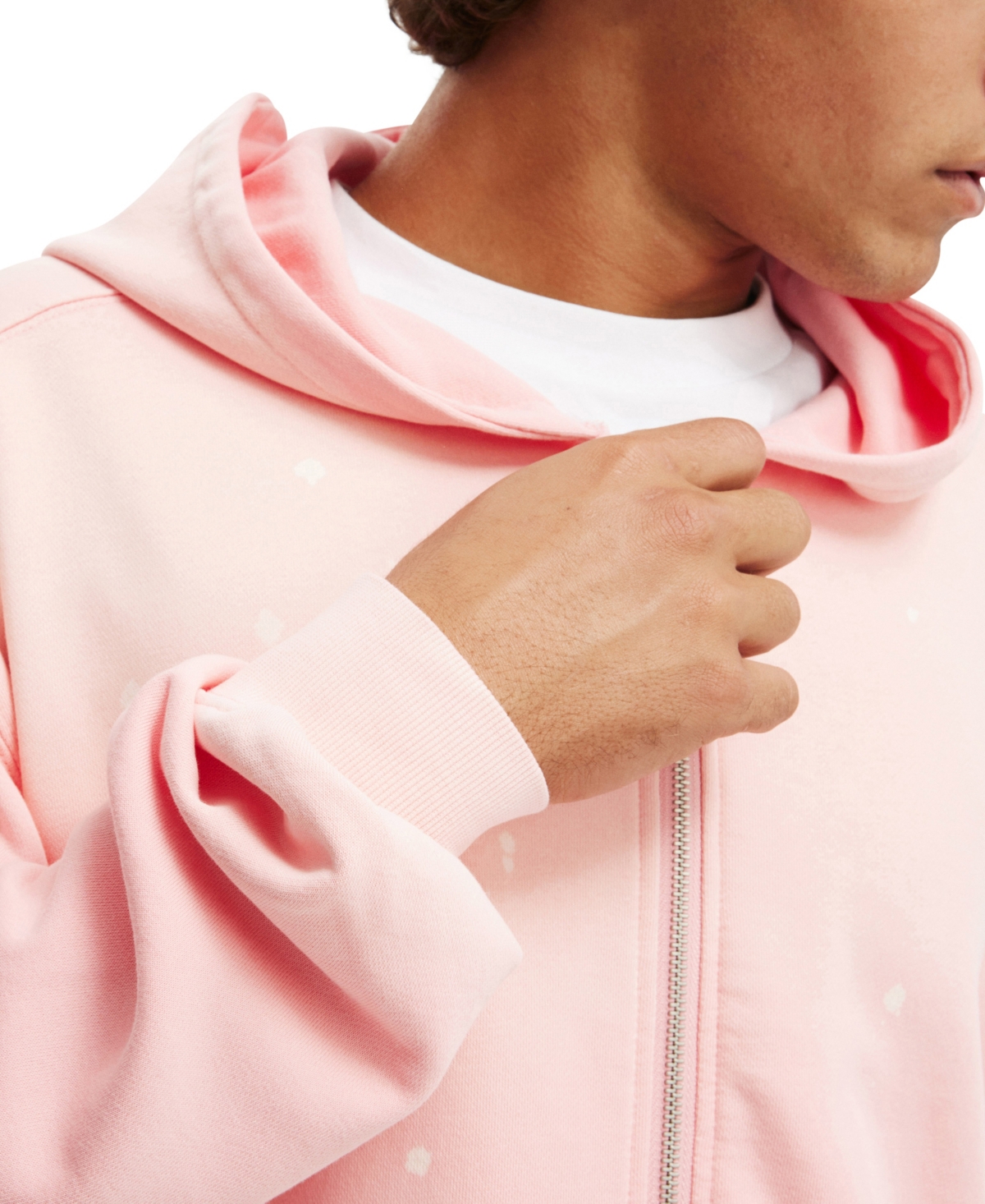 COTTON ON MEN'S CROPPED ZIP UP HOODIE 