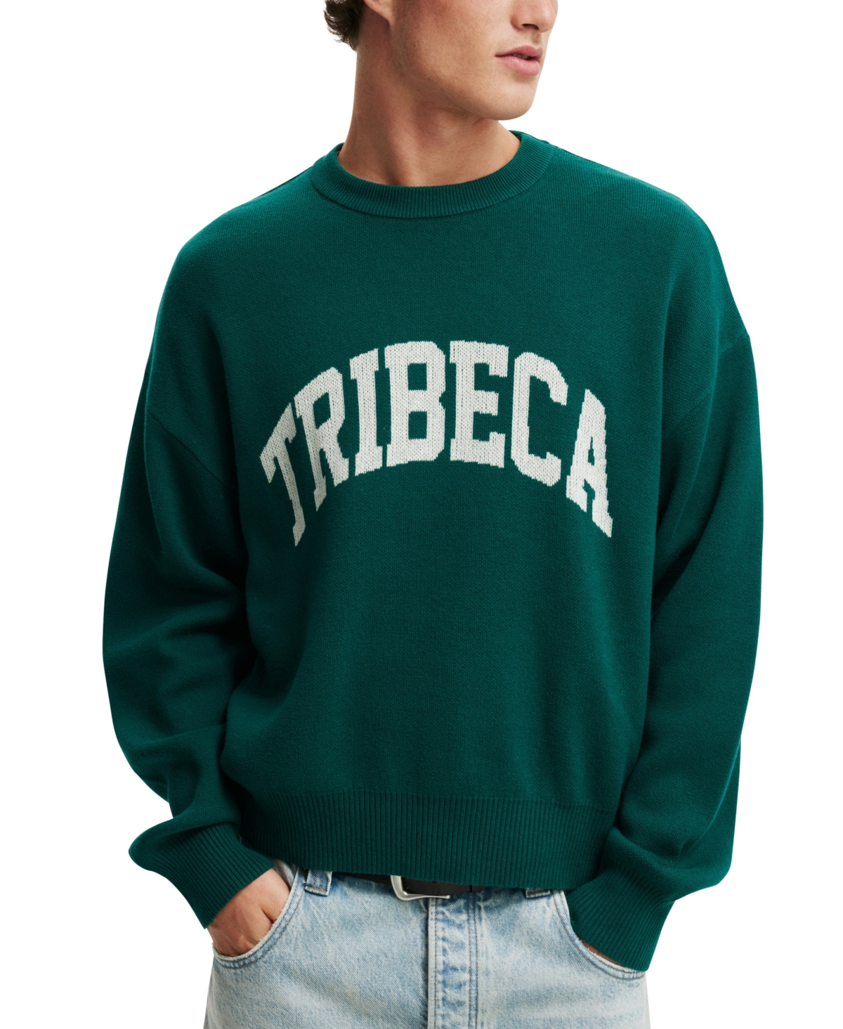 Men's Heritage Crew Knit Sweatshirt - Deep green
