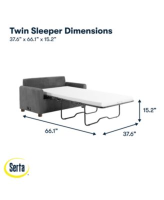 53.3" Corduroy Danson Convertible Loveseat with Charging Port