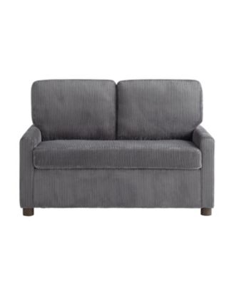 53.3" Corduroy Danson Convertible Loveseat with Charging Port
