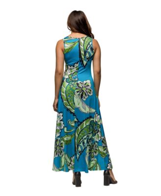 Women's Scoop Neck A Line Sleeveless Maxi Dress