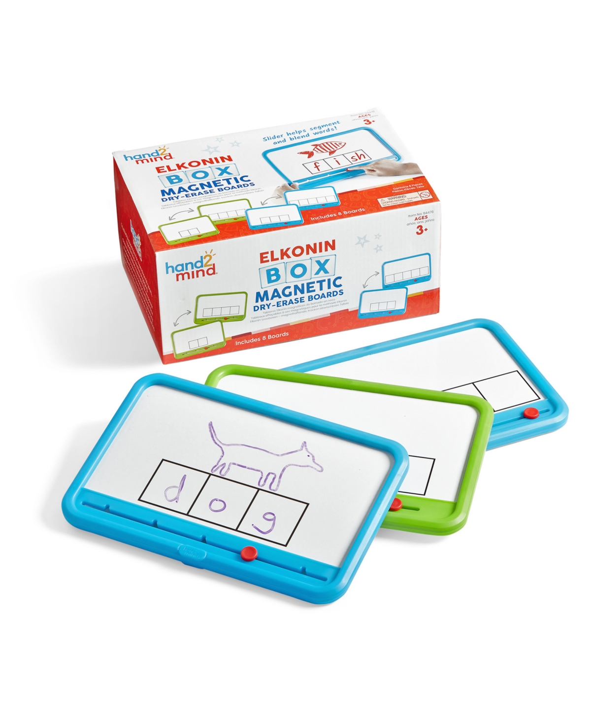 Hand2mind Elkonin Box Magnetic Dry-erase Board Set