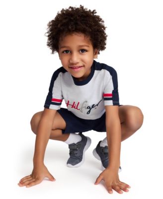 Toddler Boys 2-Piece Signature Crewneck T-Shirt and Twill Shorts Set