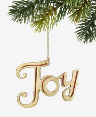 Holiday Lane - Blessed Joy Gold-Tone Ornament