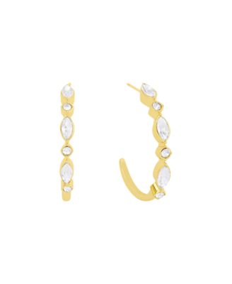 And Now This Crystal C Hoop Earrings - Gold 20$