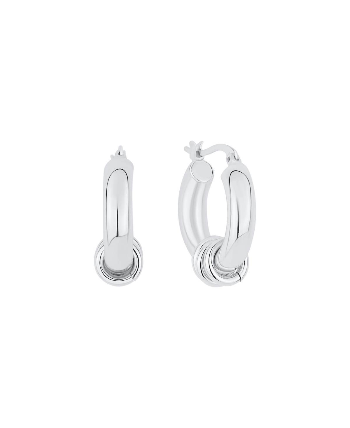 And Now This Triple Ring Hoop Earrings In Silver