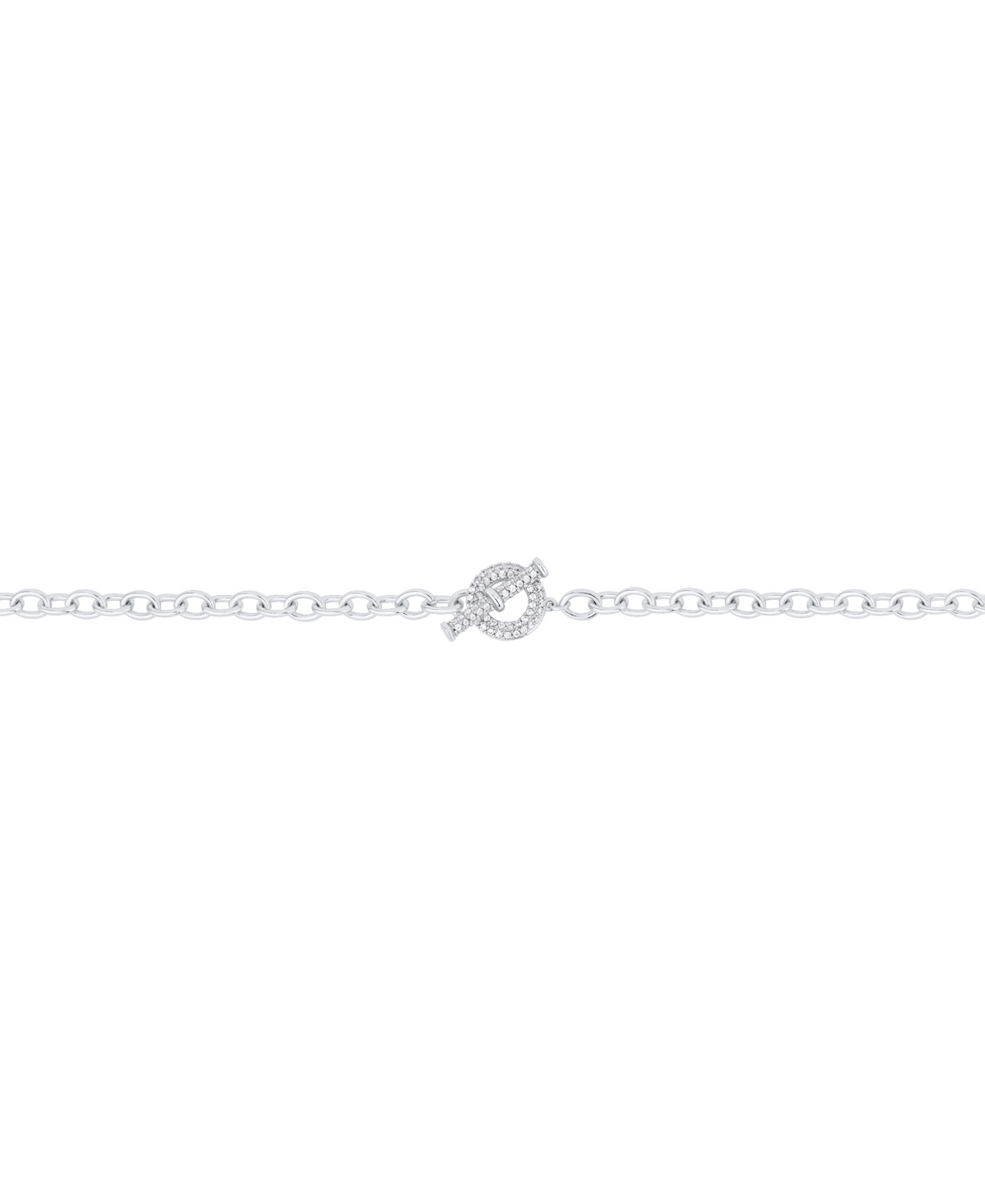 And Now This Cubic Zirconia Toggle Necklace In Silver