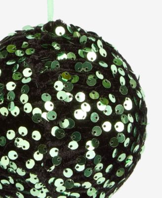 Enchanted Forest Green Sequin Ball Ornament, Macy's Exclusive