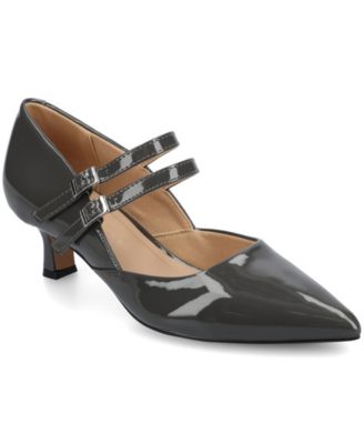 Women's Carnation Pointed Toe Mary Jane Pumps