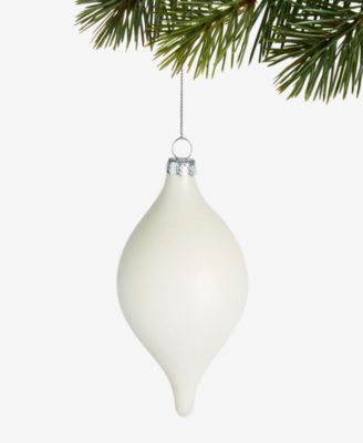 Iced Delight White Reflector Finial Ornament, Macy's Exclusive 