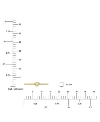 Cubic Zirconia Heart Promise Stack Ring in 14k Gold-Plated Sterling Silver