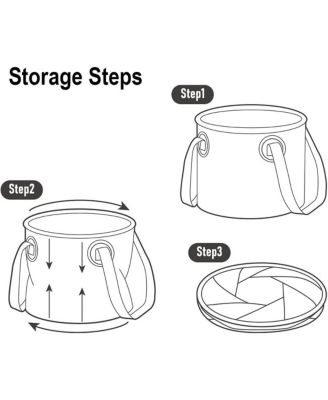 Collapsible Bucket, Folding Bucket Wash Basin with Handle, Portable Water Container 20L for Camping Fishing Travelling