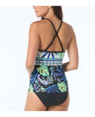 Women's Ambition Fitted Cross Back Tankini Top