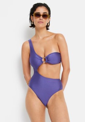 Women's One Shoulder One Piece Swimsuit Bra Sizing