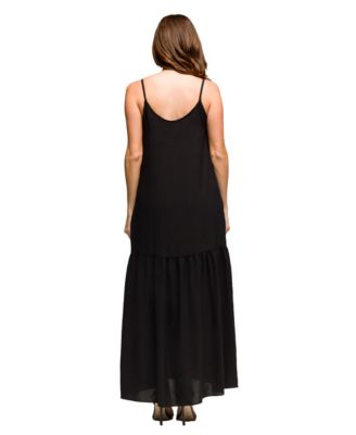 Women's Lightweight Spaghetti Strap Pocket Maxi Dress