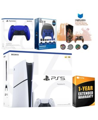 Playstation 5 Slim Disc with Extra Controller, Gamer Starter Kit and MightySkins Decal Voucher + 1 Year CPS Extended Warranty