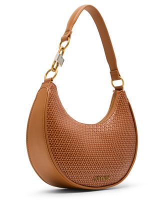 Lohan-W Embossed Woven Small Hobo Bag
