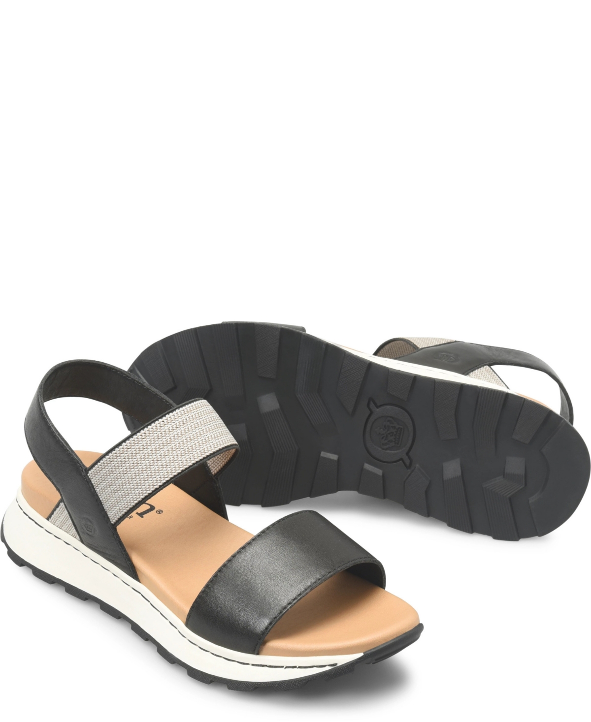 Born Women's Mimi Round Toe Wedge Sandals In Black