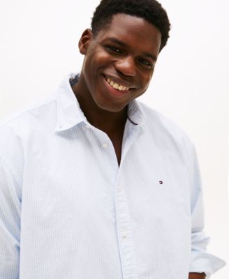 Men's Big & Tall Relaxed Fit Heritage Stripe Long Sleeve Button-Down Oxford Shirt