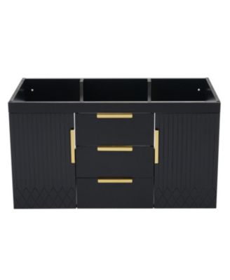36" Wall-Mounted Bathroom Vanity with 2 Drawers
