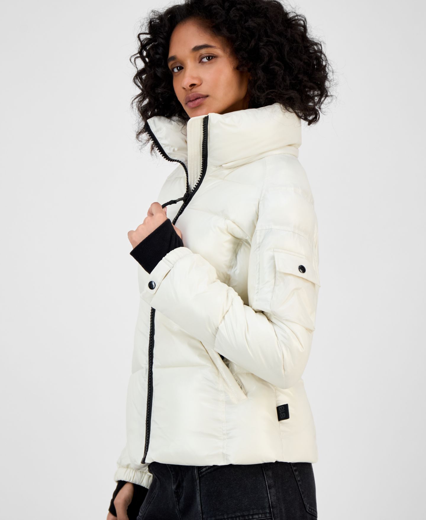 Женская куртка S13 Kylie Hooded Water-Resistant Puffer, цвет: Кремовый — фото 4