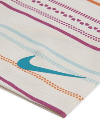 Little Girls Sunny Swoosh Tank Top & Bike Shorts, 2 Piece Set 