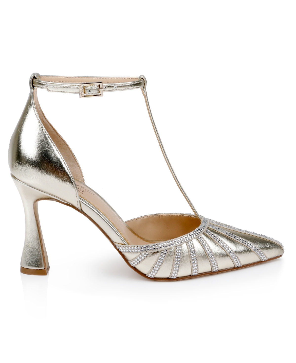 Jewel Badgley Mischka Faithlyn T-strap Pointed Toe Pump In Multi