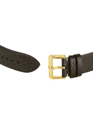 Unisex Swiss Automatic Captain Cook Over-Pole Interchangeable Brown Leather Strap Watch 39mm