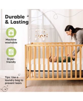 2pk Aereo Fitted Crib Sheets for Boys, Girls, 52x28 Standard Baby Crib Mattress Sheets, Bamboo Viscose Cotton