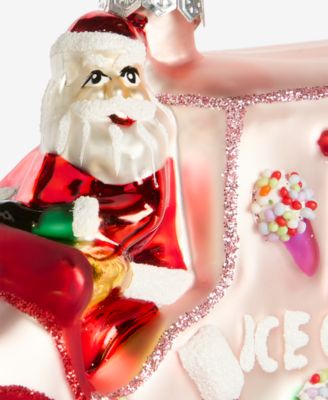 Sugar Plum Glass Santa's Ice Cream Truck Ornament, Macy's Exclusive
