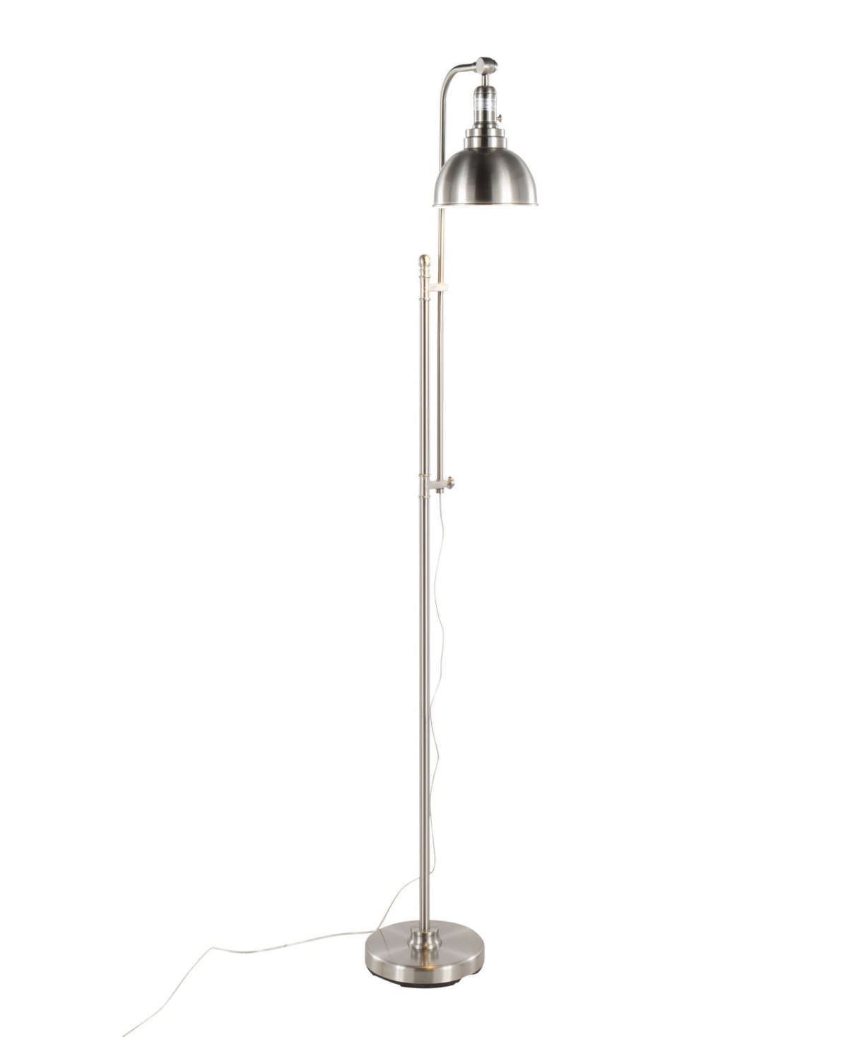 Lumisource 66" Metal Emery Industrial Floor Lamp In Silver
