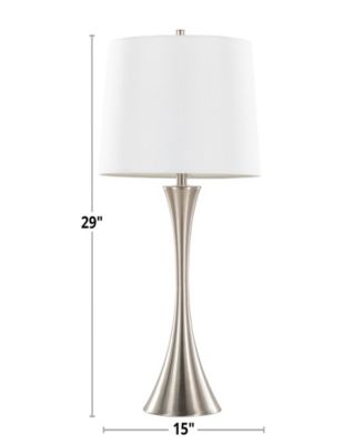 29" Metal Lenuxe Contemporary Table Lamp, Set of 2