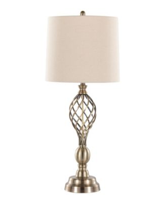 29" Metal Linx Twist Contemporary Table Lamp, Set of 2