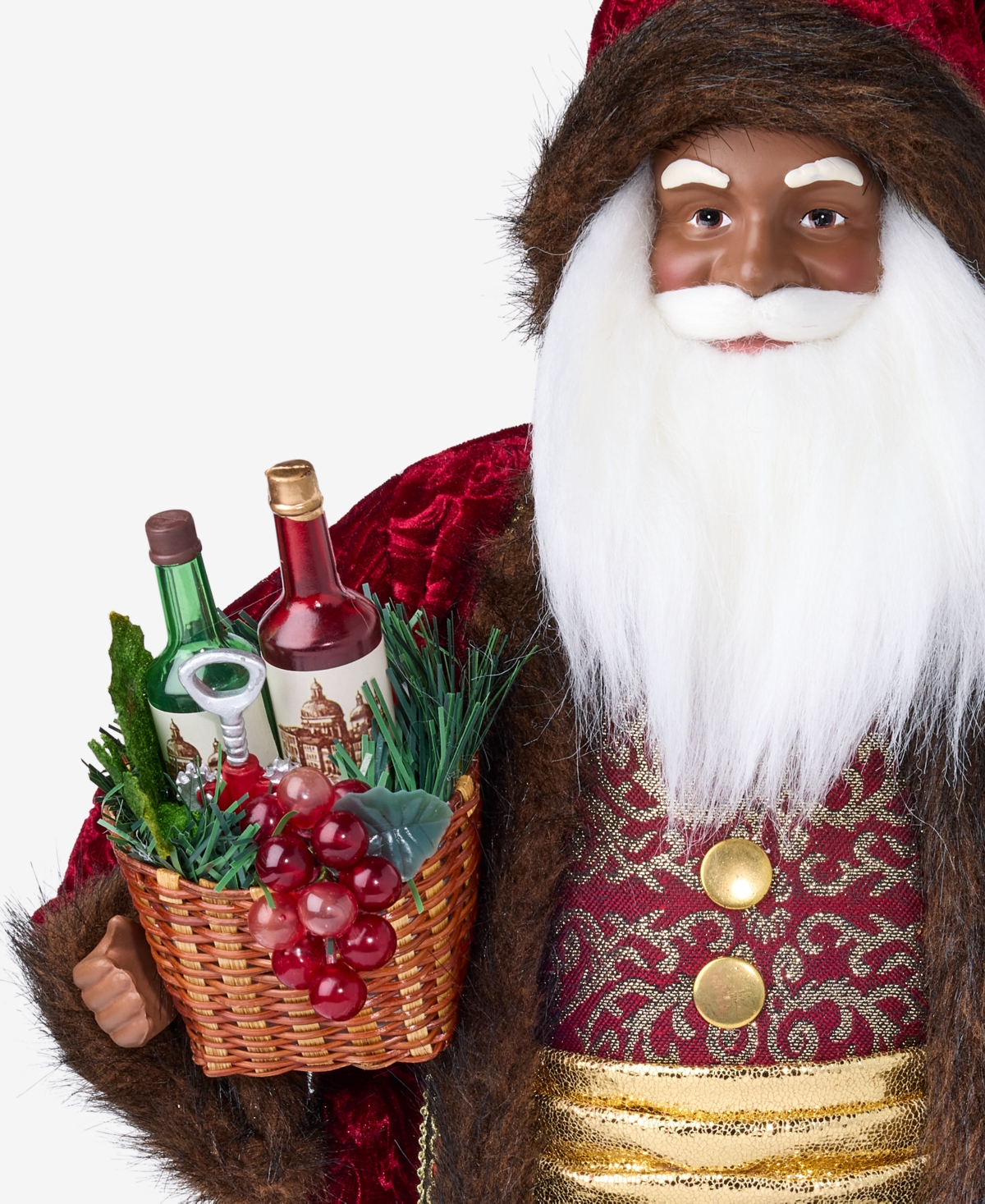 Holiday Lane Heritage African American Santa With Wine, Macy's Exclusive