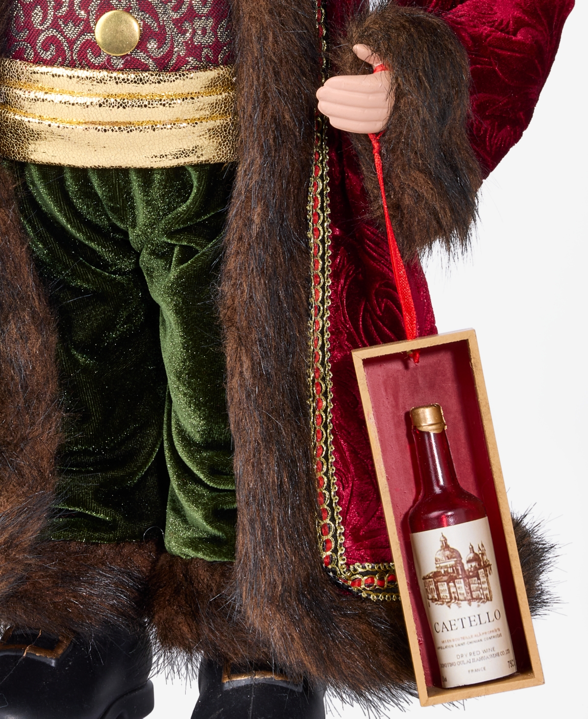 Holiday Lane Heritage Caucasian Santa With Wine, Macy's Exclusive